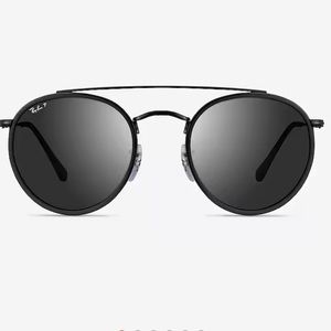 Blue/grey classic round double bridge